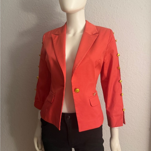 NWOT Single-Breasted Blazer 3/4 Sleeves Notched Lapel One Button Closure Lined - Picture 12 of 16